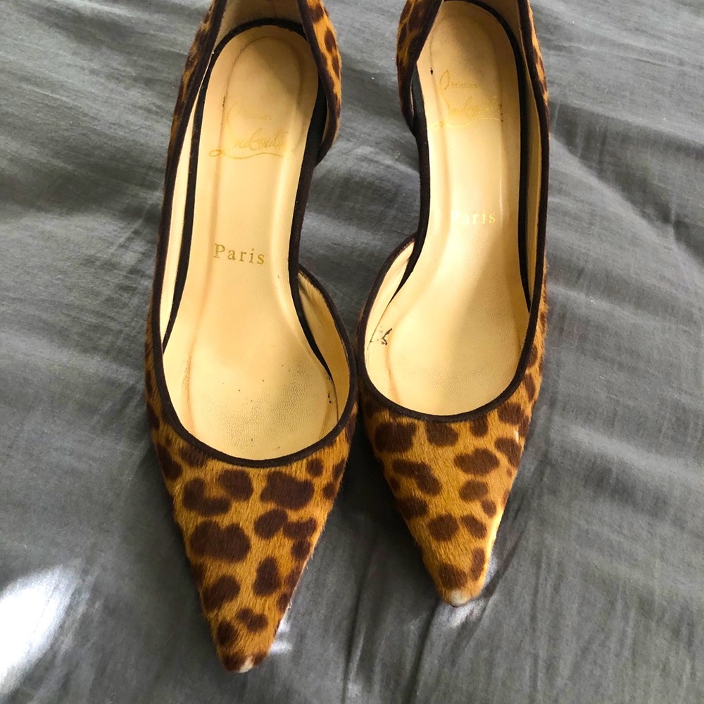 Christian Louboutin Leopard print kitten heels